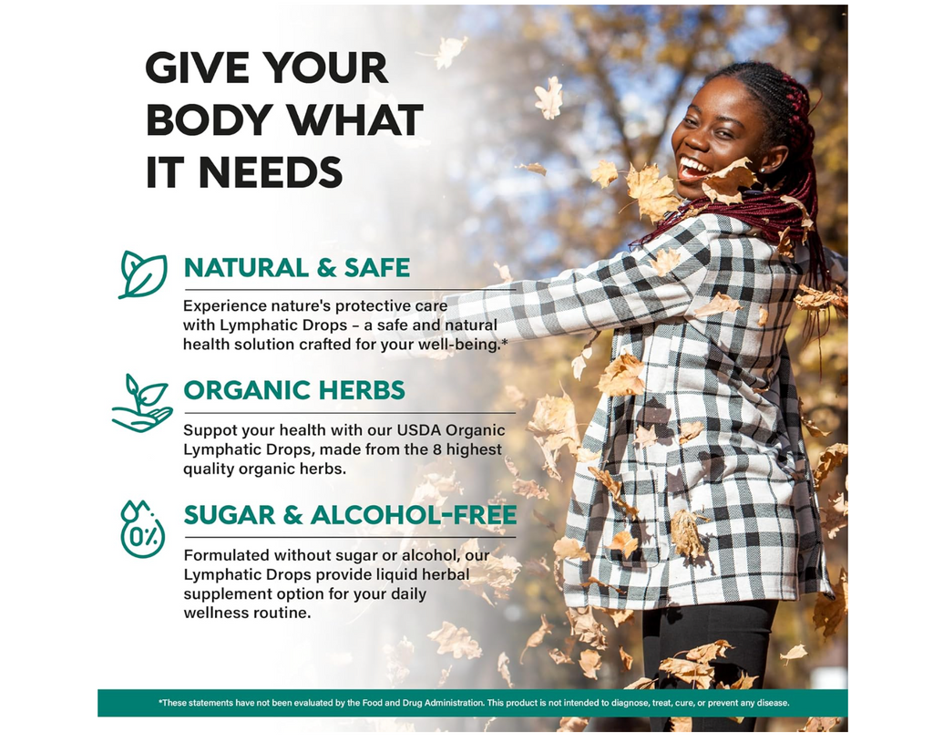 Elevon Organic Lymphatic Support Drops — 8-in-1 Herbal Blend | Echinacea, Dandelion Root & Burdock | Alcohol-Free & Sugar-Free Liquid Extract | Vegan, Non-GMO | 2 FL OZ (60 mL)